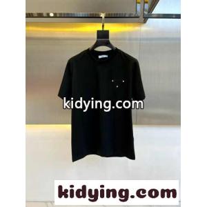 プラダ コピー Tシャツ コピー カジュアル ロゴ入り クルーネック 半袖Tシャツ ブラックkid26GraeWv