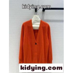 シンプル 上品 カシミヤ カーディガン エルメス コピー ニット コピー オレンジkid26KTbCKD