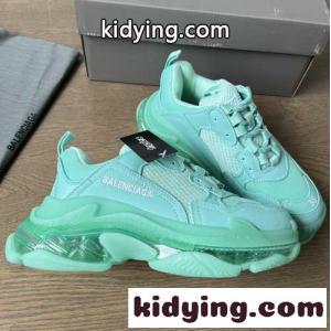 人気 軽量 Triple S Clear Sole バレンシアガ コピー スニーカー スーパーコピー グリーンkid26fqS9DC