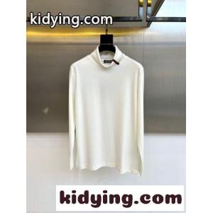 シンプル タートルネック ロングスリーブTシャツ エルメネジルド・ゼニア Tシャツ 偽物 ホワイトkid269beyui