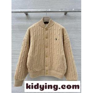 ウール＆カシミヤ ケーブル編み ボンバージャケット ラルフローレン ニット コピー キャメルkid26zmCKLr