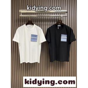 洗練された ロゴ入り クルーネック 半袖Tシャツ ロエベ コピー Tシャツ 偽物 コットンkid260bOr4v