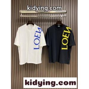 目を引く カジュアル ロゴTシャツ ロエベ スーパーコピー Tシャツ 偽物 クルーネック コットンkid26mODSfi