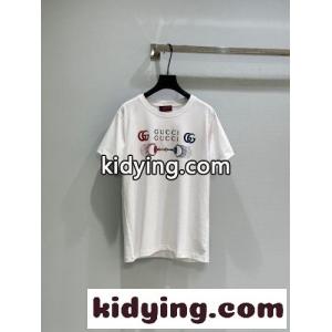 定番 カジュアル クルーネック グッチ コピー Tシャツ コピー 半袖トップス ホワイトkid26ne81Dq