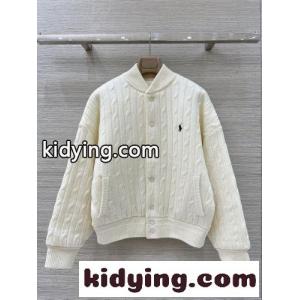ケーブル編み ボンバージャケット ラルフローレン ニット コピー ウール＆カシミヤ ホワイトkid26fiGD0n