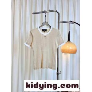 大人 上品 ココビーチ ニットトップス シャネル コピー Tシャツ 偽物 アプリコットkid26SLfyCa
