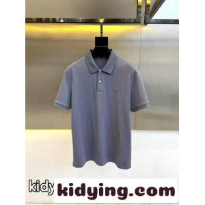 洗練された シンプル コットンピケ ポロシャツ バーバリー コピー 半袖Tシャツ コピー グレーkid268Tnyai