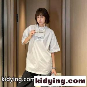 Airport Tag オーバーサイズ半袖Tシャツ バレンシアガ コピーブランド Tシャツ コピー ベージュkid26W5XL1D