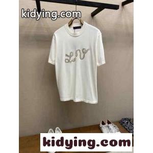エンベリッシュドショートスリーブコットンクルーネック ルイ・ヴィトン Tシャツ コピーkid26rS95Xv