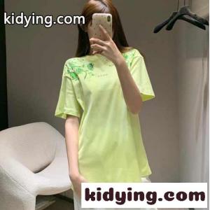 プリント ソフトコットンジャージー Tシャツ グッチ コピー スーパーコピー グリーンkid26CaaCCC