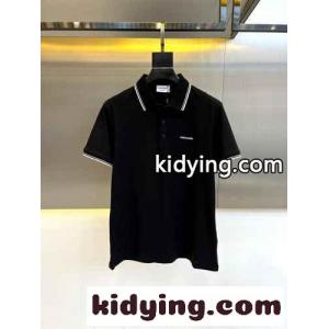 シンプル ロゴ コットンピケ ポロシャツ サルヴァトーレ・フェラガモ 半袖Tシャツ コピー ブラックkid26WvO9re