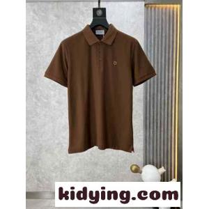シンプル サルヴァトーレ・フェラガモ 半袖Tシャツ コピー ポロシャツ ブラウンkid26vOziKv