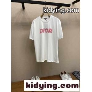 ロゴ入り クリスチャン・ディオール ブランド コピー 半袖Tシャツ コピー クルーネックkid269jOveC