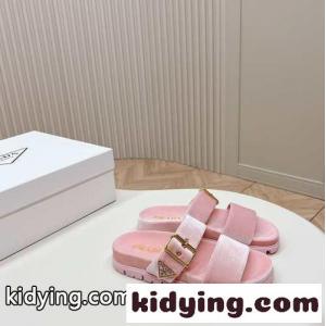 人気 ベルベット スライドサンダル プラダ コピー サンダル コピー ピンクkid26uCimqC