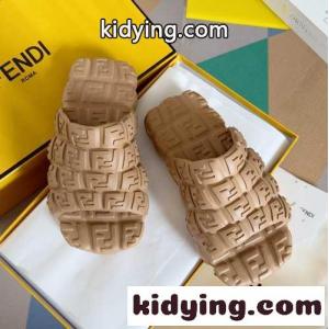 軽量 ラバースライド フェンディ コピー サンダル スーパーコピー 厚底 カーキkid26XfC4bu