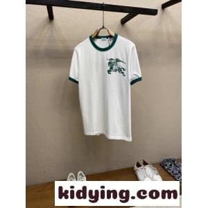 バーバリー コピーブランド 半袖Tシャツ コピー おしゃれ コットンク ルーネック Tシャツkid26D4jmau