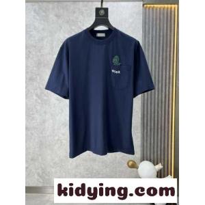 大人 可愛い クルーネックTシャツ クリスチャン・ディオール コピー 半袖Tシャツ コピー ネイビーkid26LPHr0D