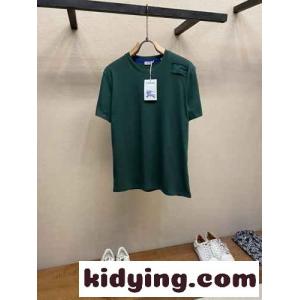 人気 カジュアル コットンTシャツ バーバリー ブランド コピー 半袖Tシャツ コピー グリーンkid26j4Pr0f