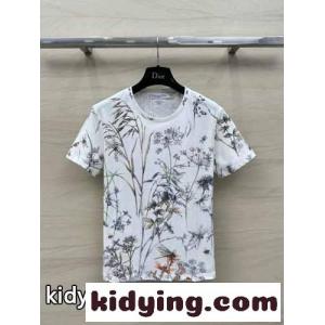 おしゃれ プリント クルーネックTシャツ クリスチャン・ディオール スーパーコピー 半袖Tシャツ コピーkid26WXHTLb