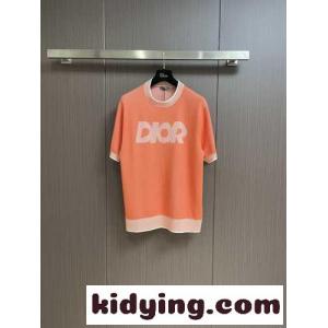 おしゃれ dior コピー Italic ニットTシャツ クリスチャン・ディオール コピー ニットウェア コピー オレンジkid26jeWbma