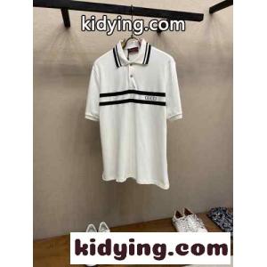 gucci コピー プリント コットン ポロシャツ グッチ コピー 半袖Tシャツ コピーkid26iyGvym