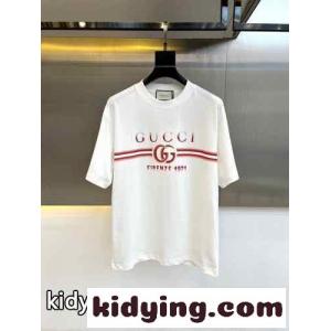 gucci コピーブランドプリント コットンジャージー Tシャツ グッチ コピーブランド 半袖Tシャツ コピー ホワイトkid264bWr4v