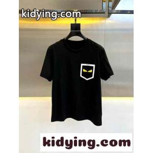 シンプル 合わせやすい クルーネック フェンディ スーパーコピー 半袖Tシャツ コピー ブラックkid26TbWneq
