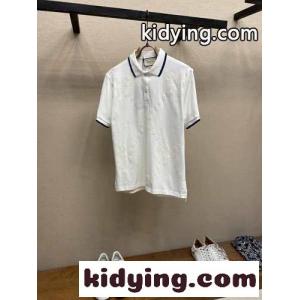洗練された カジュアル グッチ スーパーコピー 半袖Tシャツ コピー コットン ポロシャツ ホワイトkid26aKLrKj