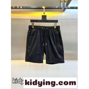 上品 おしゃれ GGジャガード グッチ コピー パンツ コピー メンズ ショートパンツ ブラックkid26PriGPn