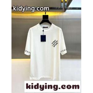 おしゃれ ロゴ ルイ・ヴィトン 半袖Tシャツ コピー クルーネック ホワイトkid26vyuKre