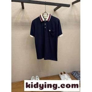 洗練された エレガント ポロシャツ グッチ コピー 半袖Tシャツ コピー ネイビーkid26SXXTLj