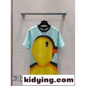 アヒルの子 プリント Tシャツ ルイ・ヴィトン 半袖Tシャツ コピー コットンkid26PPHLvu