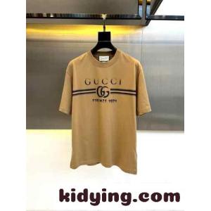 gucci コピーブランドプリント コットンジャージー Tシャツ グッチ コピーブランド 半袖Tシャツ コピー カーキkid26fC8b8v