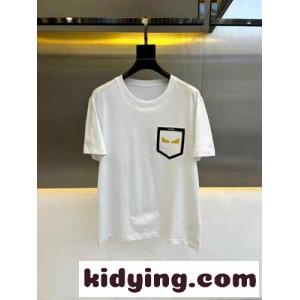 シンプル 合わせやすい クルーネック フェンディ コピー 半袖Tシャツ コピー ホワイトkid26beWvSv