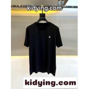 シンプル 合わせやすい クルーネック エルメネジルド・ゼニア 半袖Tシャツ コピー ブラックkid26L1H5vy