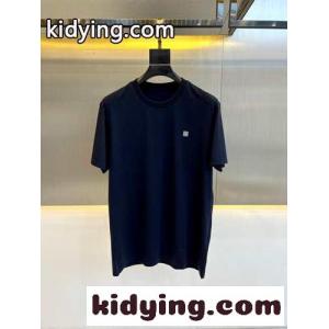 シンプル 合わせやすい クルーネック エルメネジルド・ゼニア 半袖Tシャツ コピー ネイビーkid26yWr4fu