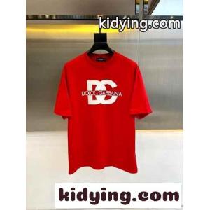 大人気 ロゴプリント クルーネック ドルチェ&ガッバーナ コピーブランド 半袖Tシャツ コピー レッドkid26Kz49Xn