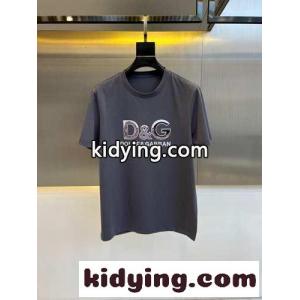 ドルチェ&ガッバーナ コピーブランド 半袖Tシャツ コピー ロゴ コットンTシャツ クルーネック グレーkid261jaCya