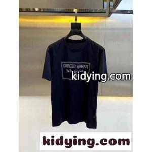 カジュアル ロゴ アルマーニ コピー 半袖Tシャツ コピー クルーネック ネイビーkid268H5b0D