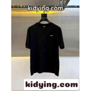 シンプル エルメネジルド・ゼニア 半袖Tシャツ コピー クルーネック ブラックkid260LXPDu