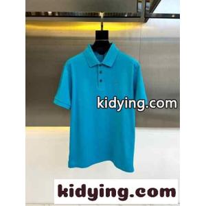 エルメネジルド・ゼニア 半袖Tシャツ コピー コットンピケポロシャツ ブルーkid26CmGDqm