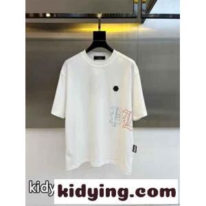 カジュアル ゆったり フィリッププレイン 半袖Tシャツ コピー クルーネック ホワイトkid26j4fOHr