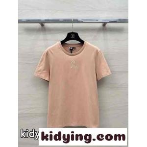 シンプル クルーネック 合わせやすい モンクレール コピー 半袖Tシャツ コピー ピンクkid26aaaeyu