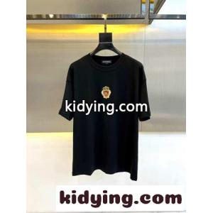シンプル ロゴパッチ ドルチェ&ガッバーナ ブランド コピー 半袖Tシャツ コピー クルーネック ブラックkid26Tj0Dmu