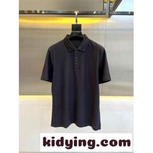 シンプル 無地 コットンピケ ポロシャツ アルマーニ コピー 半袖Tシャツ コピー ネイビーkid26jKD45n