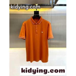 洗練された コットンピケポロシャツ アルマーニ コピー 半袖Tシャツ コピー ブラウンkid26eSPLfe