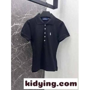 スリム フィット ストレッチ ポロシャツ ラルフローレン 半袖Tシャツ コピー ブラックkid26WL1fGv