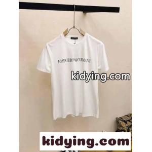 春夏 定番 クルーネック ロゴ アルマーニ スーパーコピー 半袖Tシャツ コピー ホワイトkid26mmKj0D