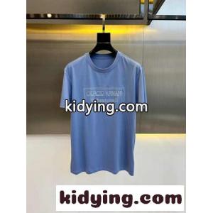 カジュアル ロゴ アルマーニ スーパーコピー 半袖Tシャツ コピー クルーネック ブルーkid26uGjSra