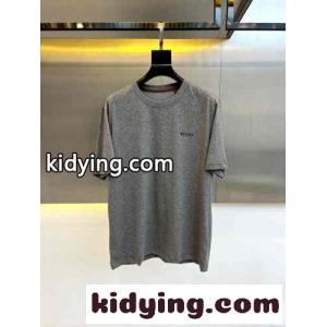 シンプル ロゴ入り クルーネック エルメネジルド・ゼニア 半袖Tシャツ コピー グレーkid26055bWD